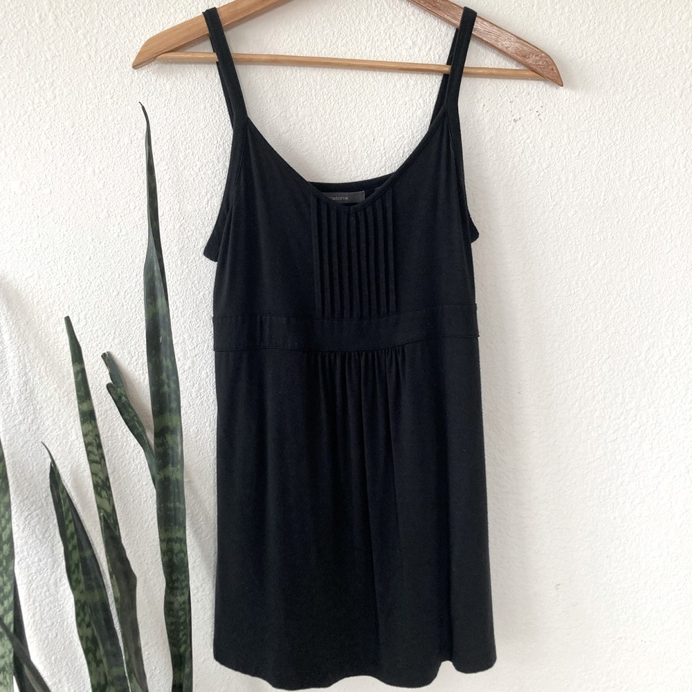 Liz Claiborne Black Spaghetti Strap Tank Top Size Small